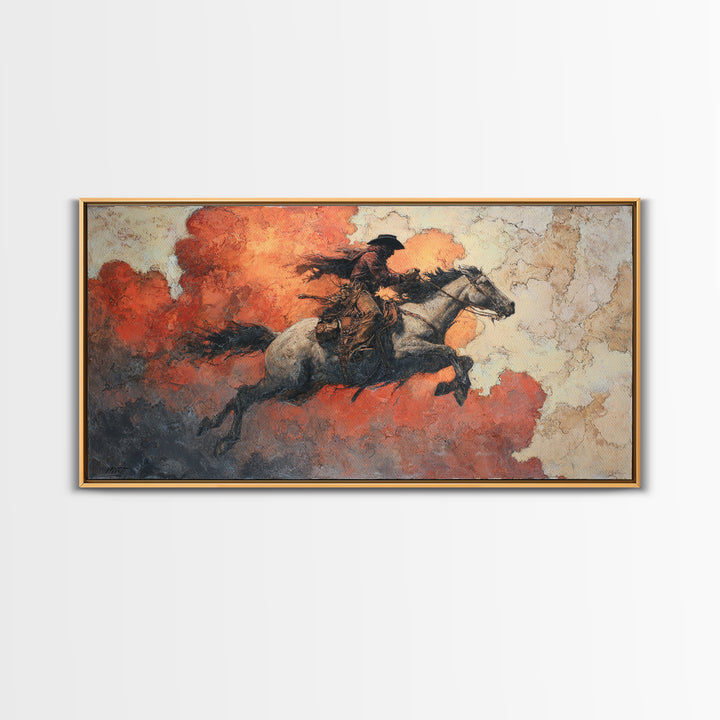 Old Revolver and Roses Canvas Print, Western Art, Downloadable Art, Southwestern Decor, Fine Art, Frontier, Gallery Decor, WES-2x1-63