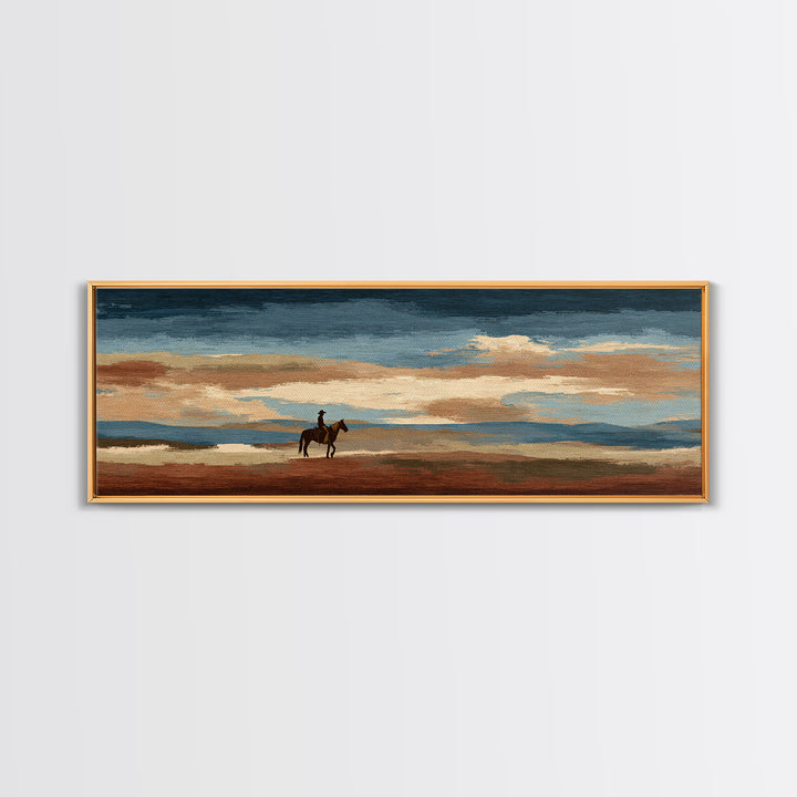 Southwestern Blanket Pattern Framed Canvas Print, Western Art, Western Wall Decor, Southwestern Decor, Fine Art, Frontier, WES-3x1-81