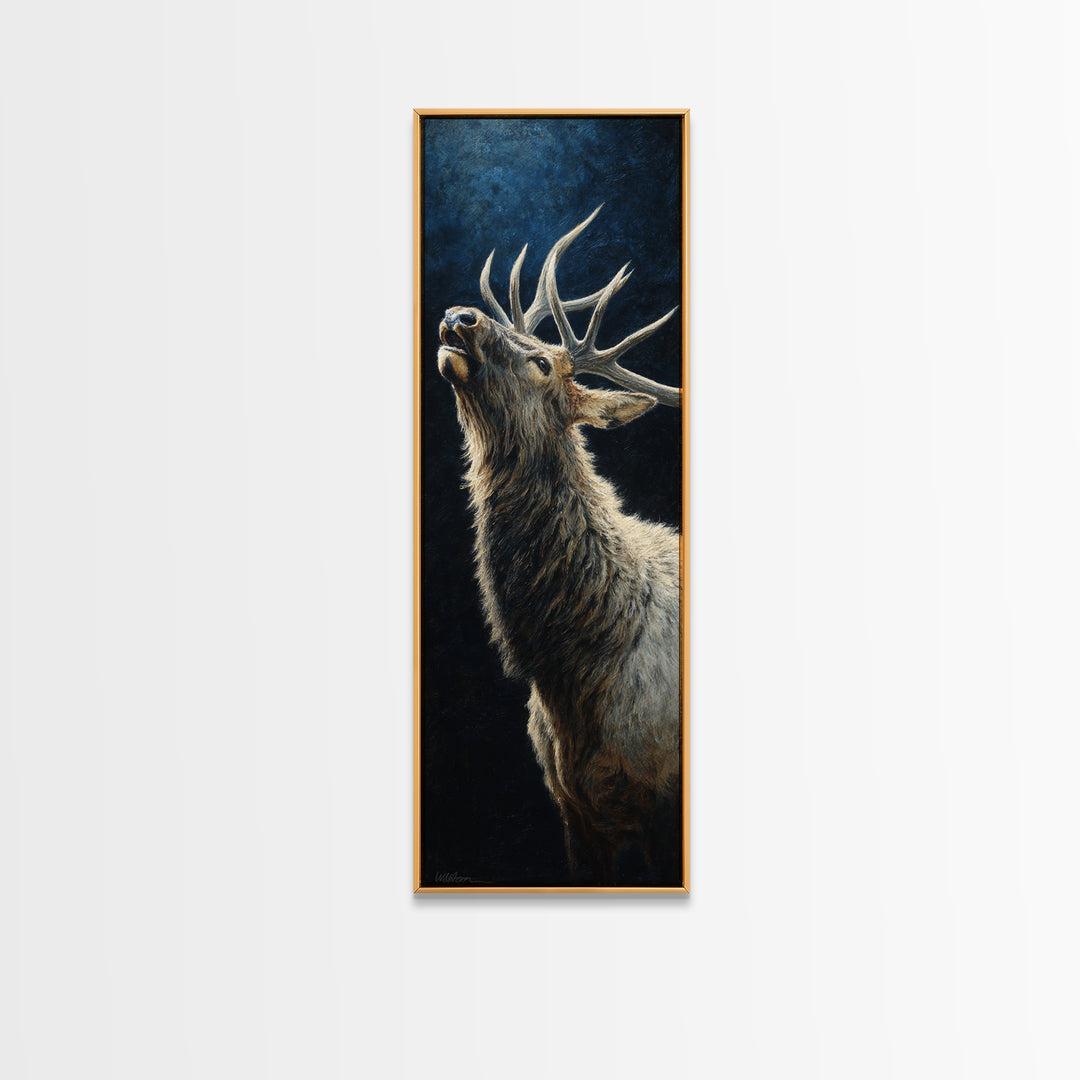 Bear Painting Stars Onto the Night Sky Canvas Print, Whimsical Art, Pet Portrait, Living Room Decor, Fine Art, Wonder, WHI-1x3-93