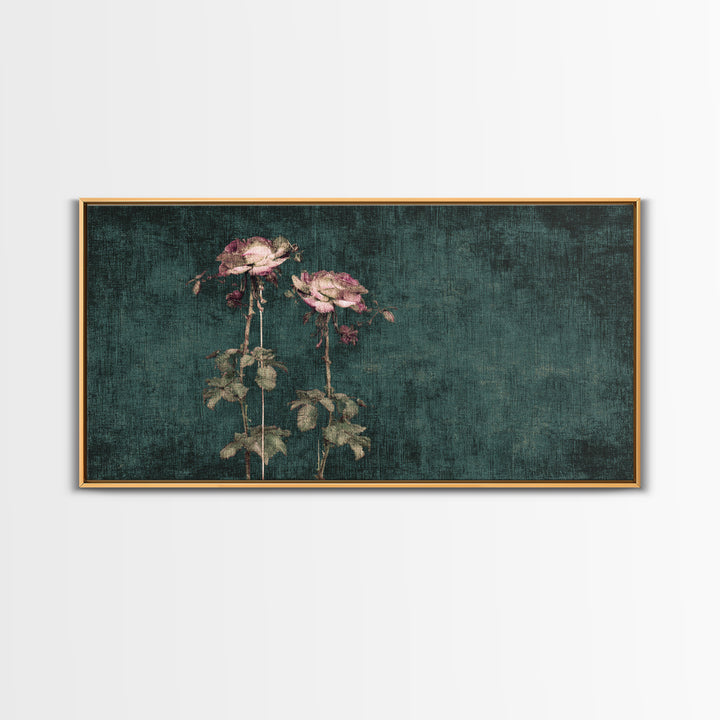 Robot Watering a Single Flower Canvas Print, Whimsical Art, Pet Portrait, Living Room Decor, Wonder, Abstract Wall Art, WHI-2x1-41