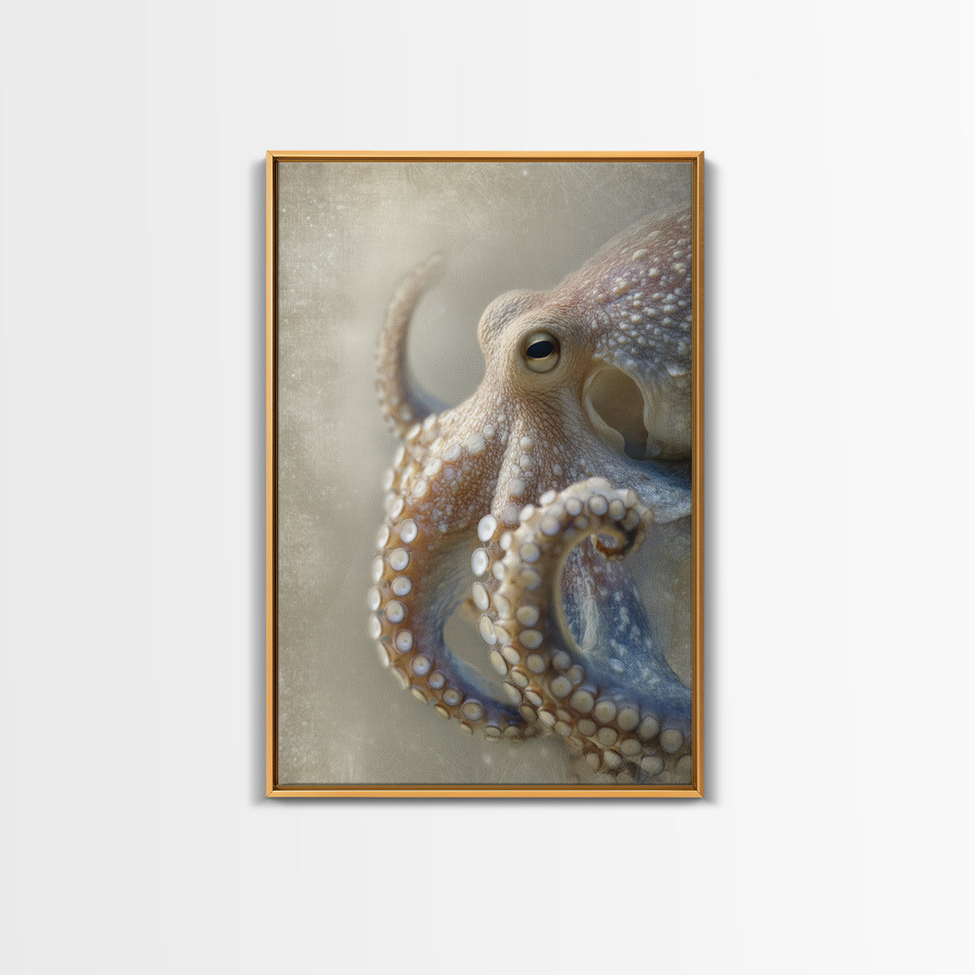 Octopus Conductor with Tiny Instruments Canvas Print, Whimsical Art, Prints, Living Room Decor, Fine Art, Wonder, Printable Art, WHI-2x3-50