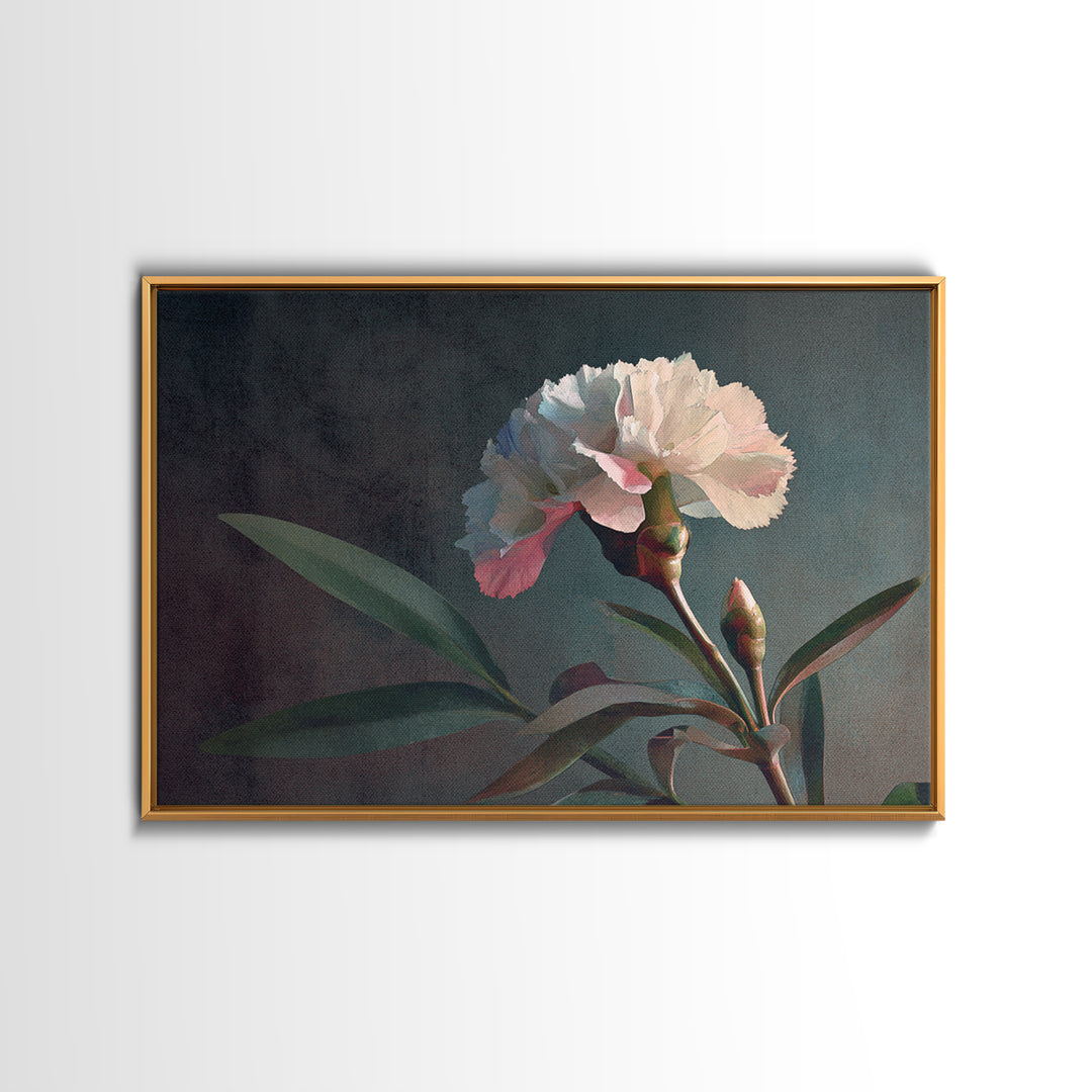 Robot Watering a Single Flower Canvas Print, Whimsical Art, Neutral Decor, Living Room Decor, Oil Painting, Wonder, Home Decor, WHI-3x2-73
