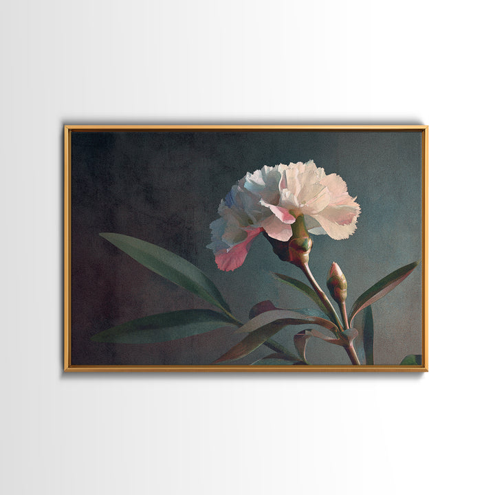 Robot Watering a Single Flower Canvas Print, Whimsical Art, Neutral Decor, Living Room Decor, Oil Painting, Wonder, Home Decor, WHI-3x2-73