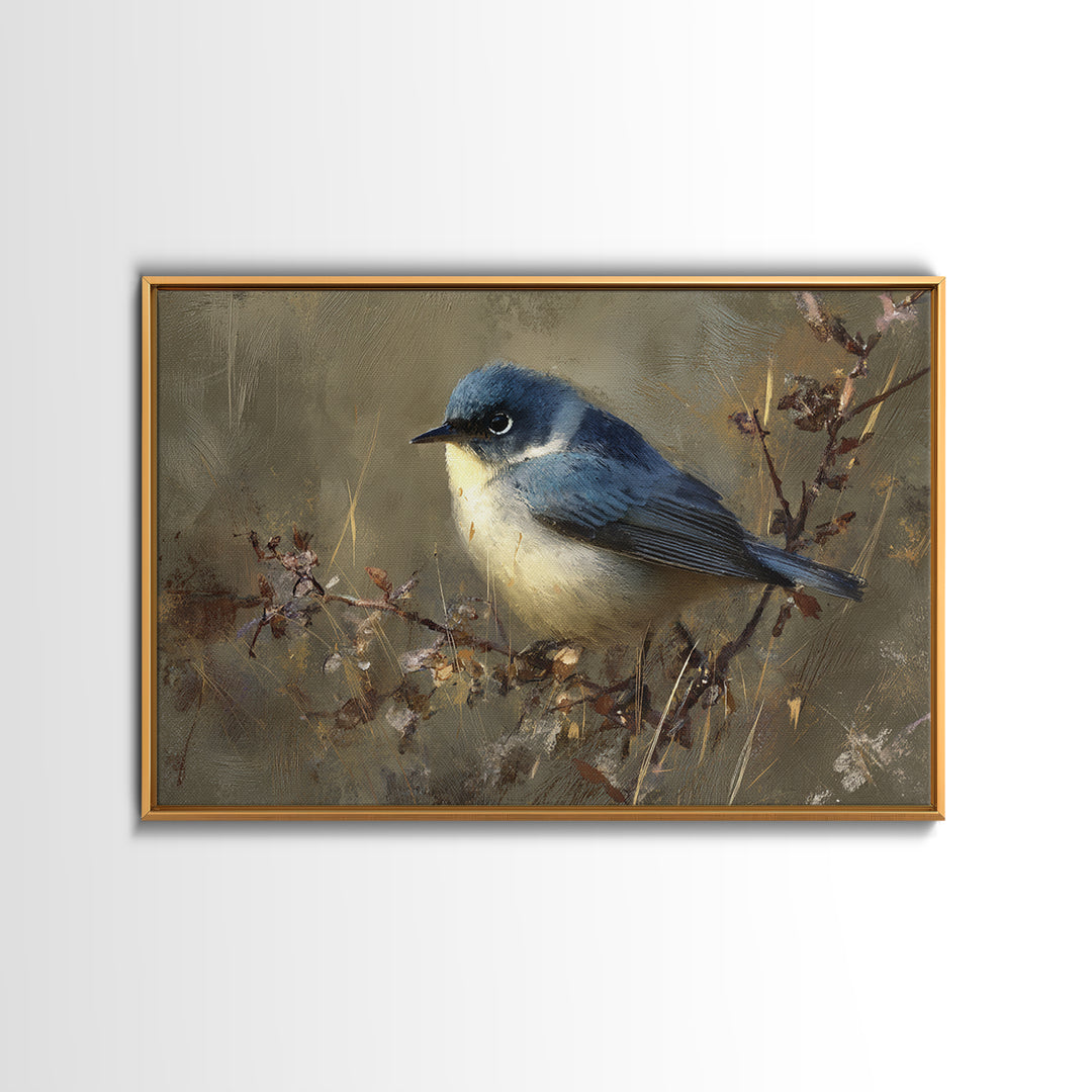 Bird Delivering a Tiny Love Letter Framed Canvas Print, Whimsical Art, Nursery Wall Art, Living Room Decor, Fine Art, Wonder, WHI-3x2-99