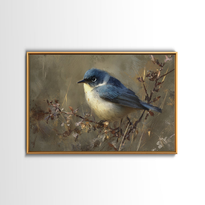 Bird Delivering a Tiny Love Letter Framed Canvas Print, Whimsical Art, Nursery Wall Art, Living Room Decor, Fine Art, Wonder, WHI-3x2-99