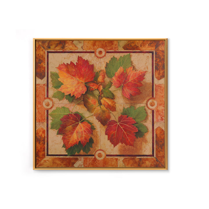 Vine Leaves Turning Autumn Red and Gold Framed Canvas Print, Winery Art, Framed Art, Winery Decor, Fine Art, Vineyard, WIN-1x1-11