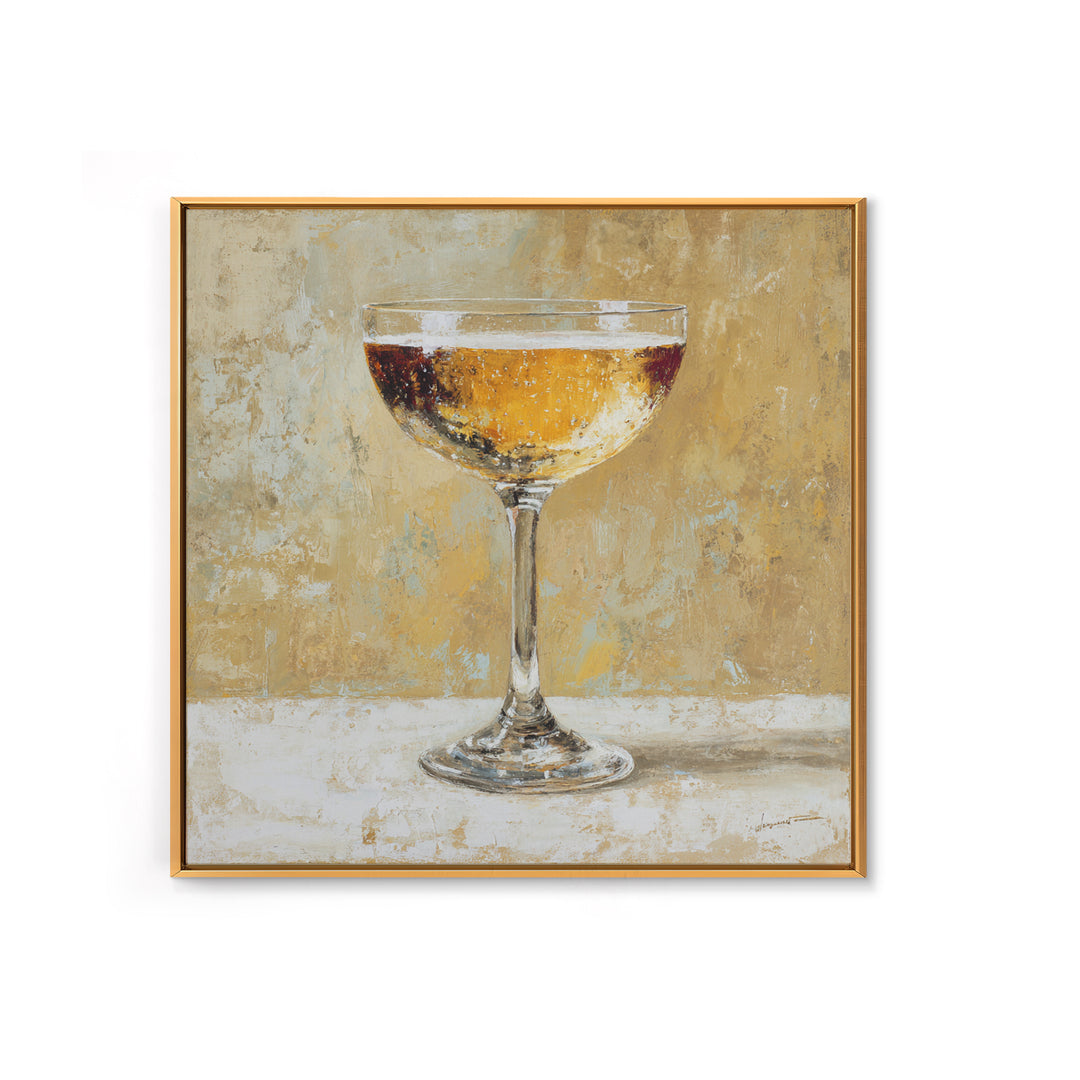 Champagne Coupe with Bubbles and Light Canvas Print, Winery Art, Kitchen Art, Winery Decor, Watercolor Art, Vineyard, WIN-1x1-19