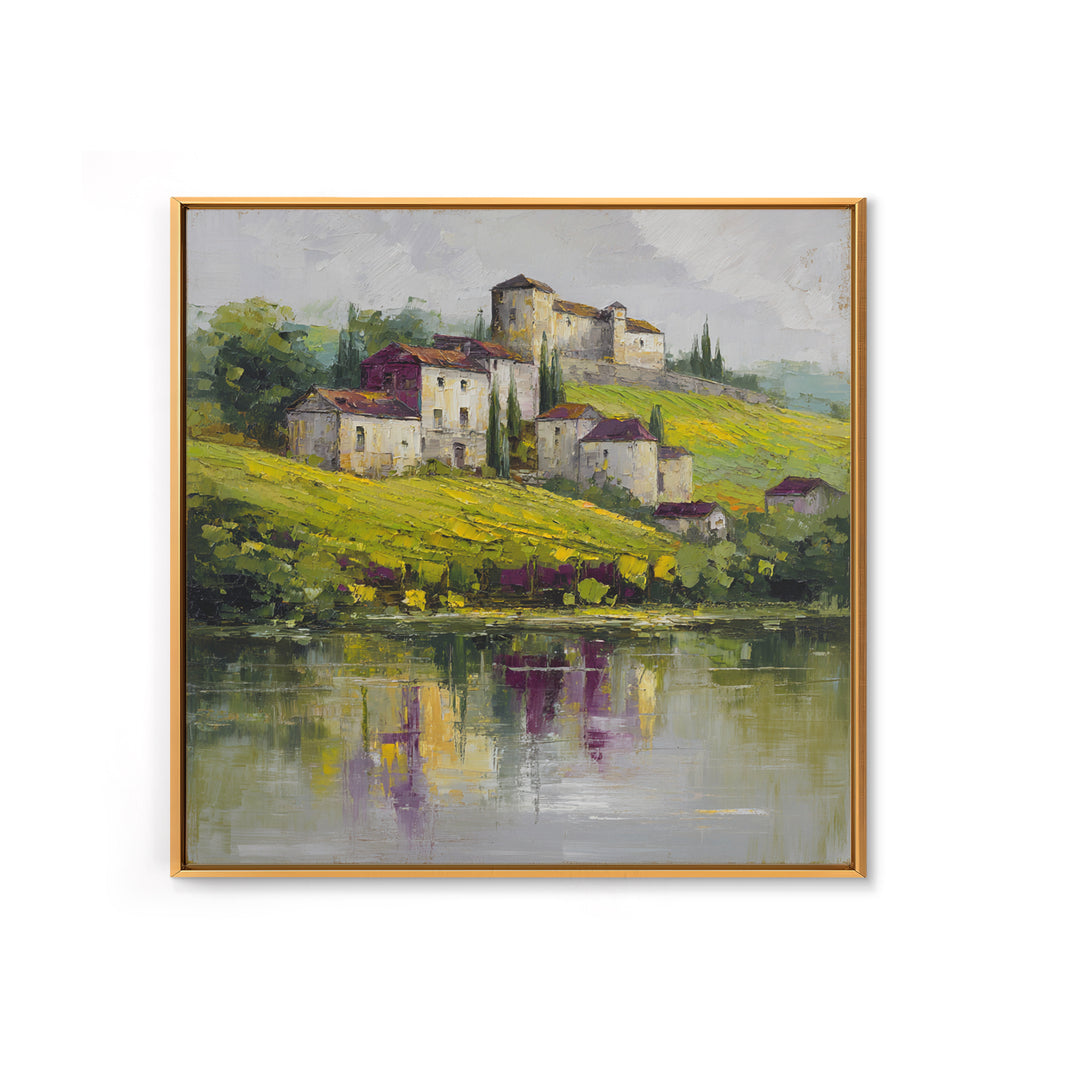 French Vineyard Hills Framed Canvas Print, Winery Art, Gallery Decor, Winery Decor, Fine Art, Vineyard, Wall Art, Home Decor, WIN-1x1-32