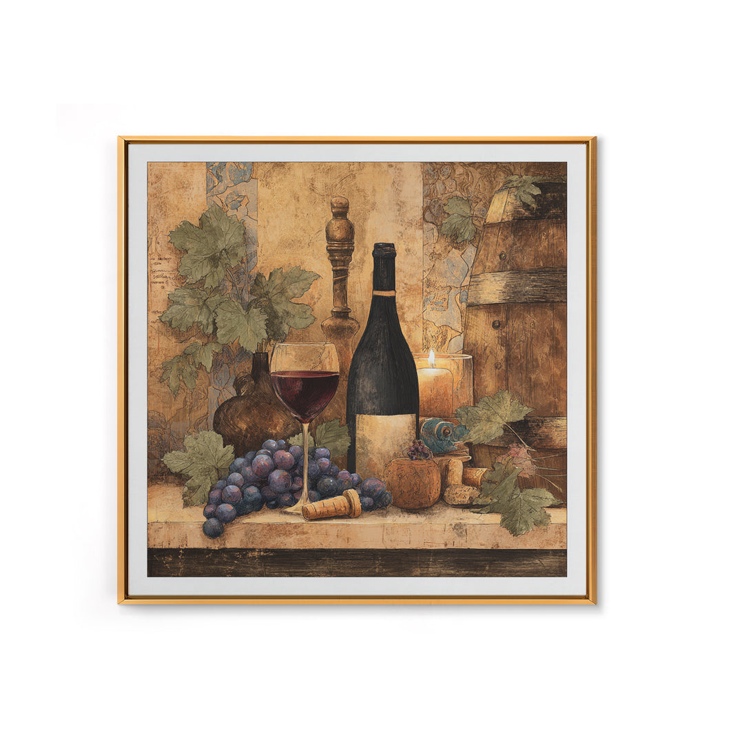 Corkscrew and Corks on Rustic Wood Framed Canvas Print, Winery Art, Wall Art Print, Winery Decor, Fine Art, Vineyard, WIN-1x1-52