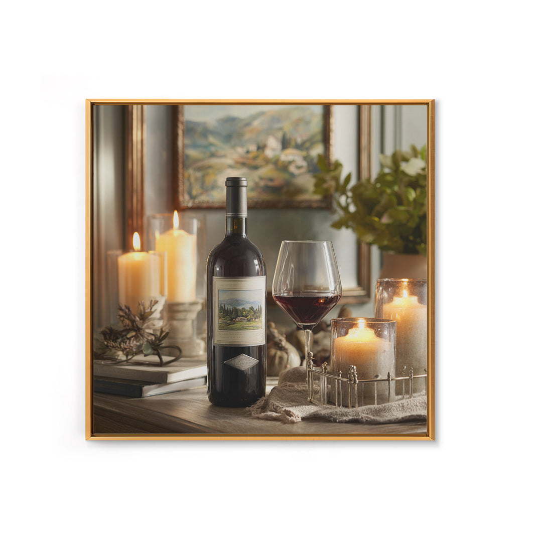 French Vineyard Hills Framed Canvas Print, Winery Art, Fine Art Print, Winery Decor, Fine Art, Vineyard, Wall Decor, Painting, WIN-1x1-80