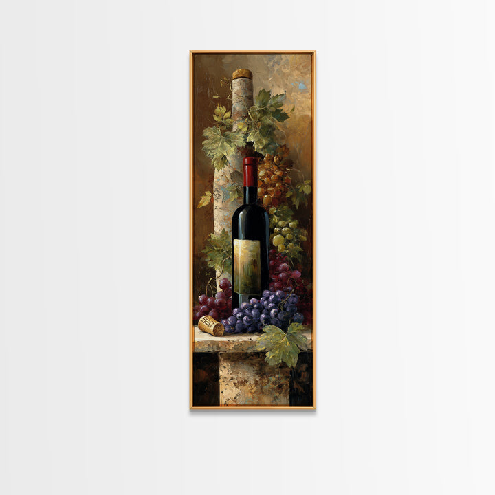 French Vineyard Hills Canvas Print, Winery Art, Printable Wall Art, Winery Decor, Fine Art, Vineyard, Retro Wall Art, WIN-1x3-44