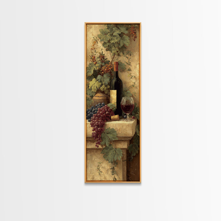 Italian Villa Vineyard Landscape Canvas Print, Winery Art, Living Room Decor, Winery Decor, Fine Art, Vineyard, Travel Poster, WIN-1x3-56