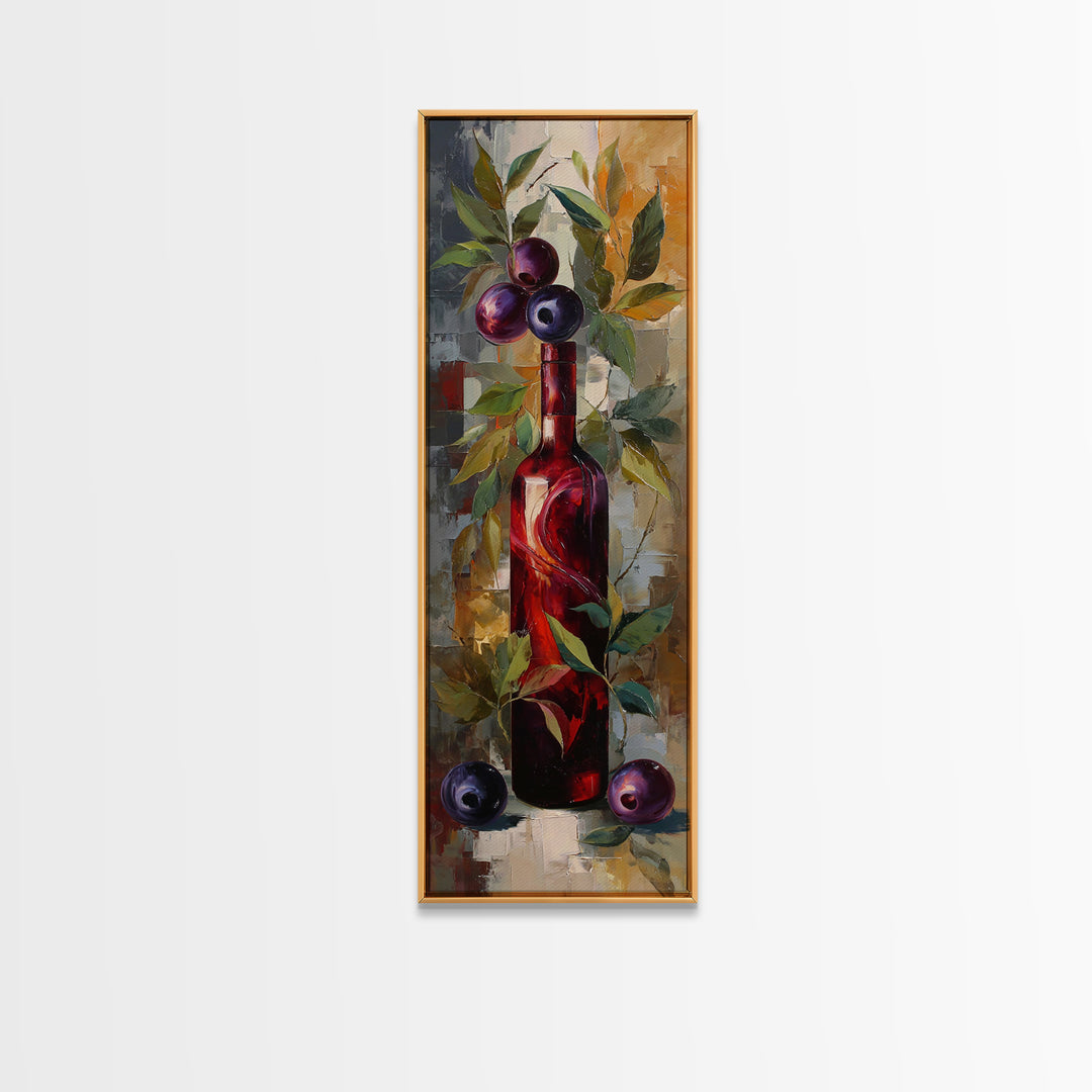 Red Wine Swirl Abstract Canvas Print, Winery Art, Cocktail Wall Art, Winery Decor, Abstract Art, Vineyard, Contemporary Art, WIN-1x3-67