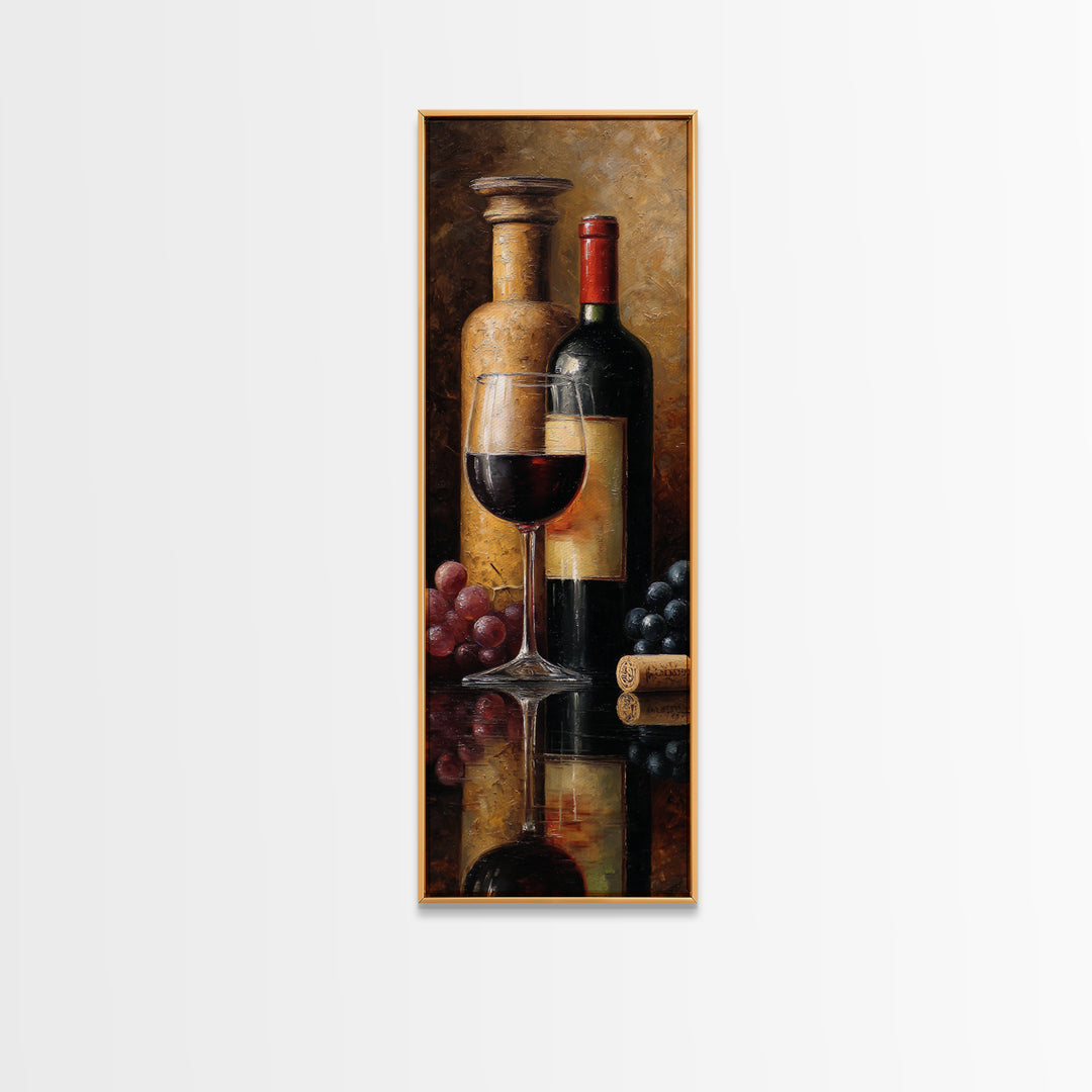 Wine Tasting Flight Rendered as Elegant Still Canvas Print, Winery Art, Room Decor, Winery Decor, Fine Art, Vineyard, WIN-1x3-94