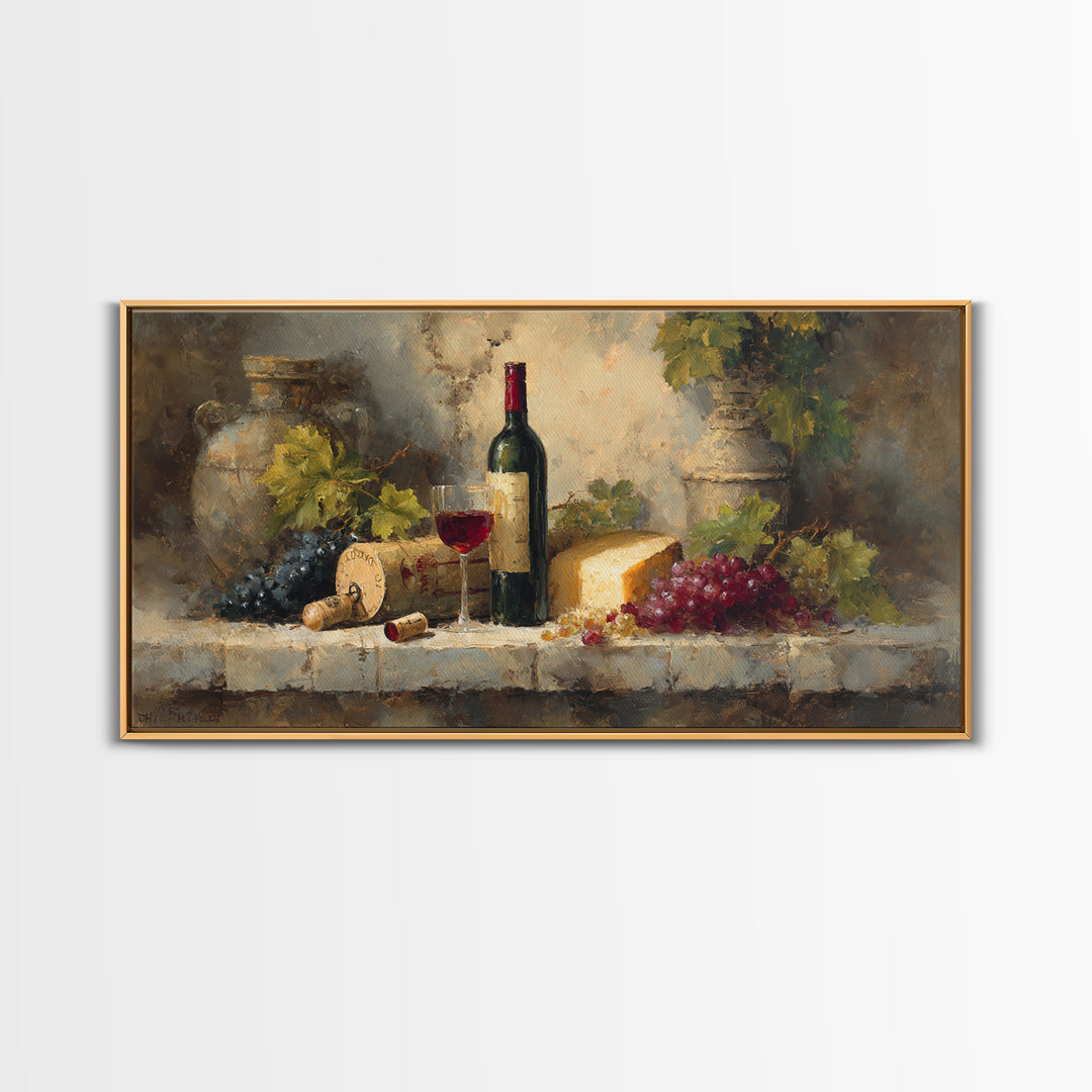 Corkscrew and Corks on Rustic Wood Canvas Print, Winery Art, Painting, Winery Decor, Fine Art, Vineyard, Living Room Decor, WIN-2x1-48