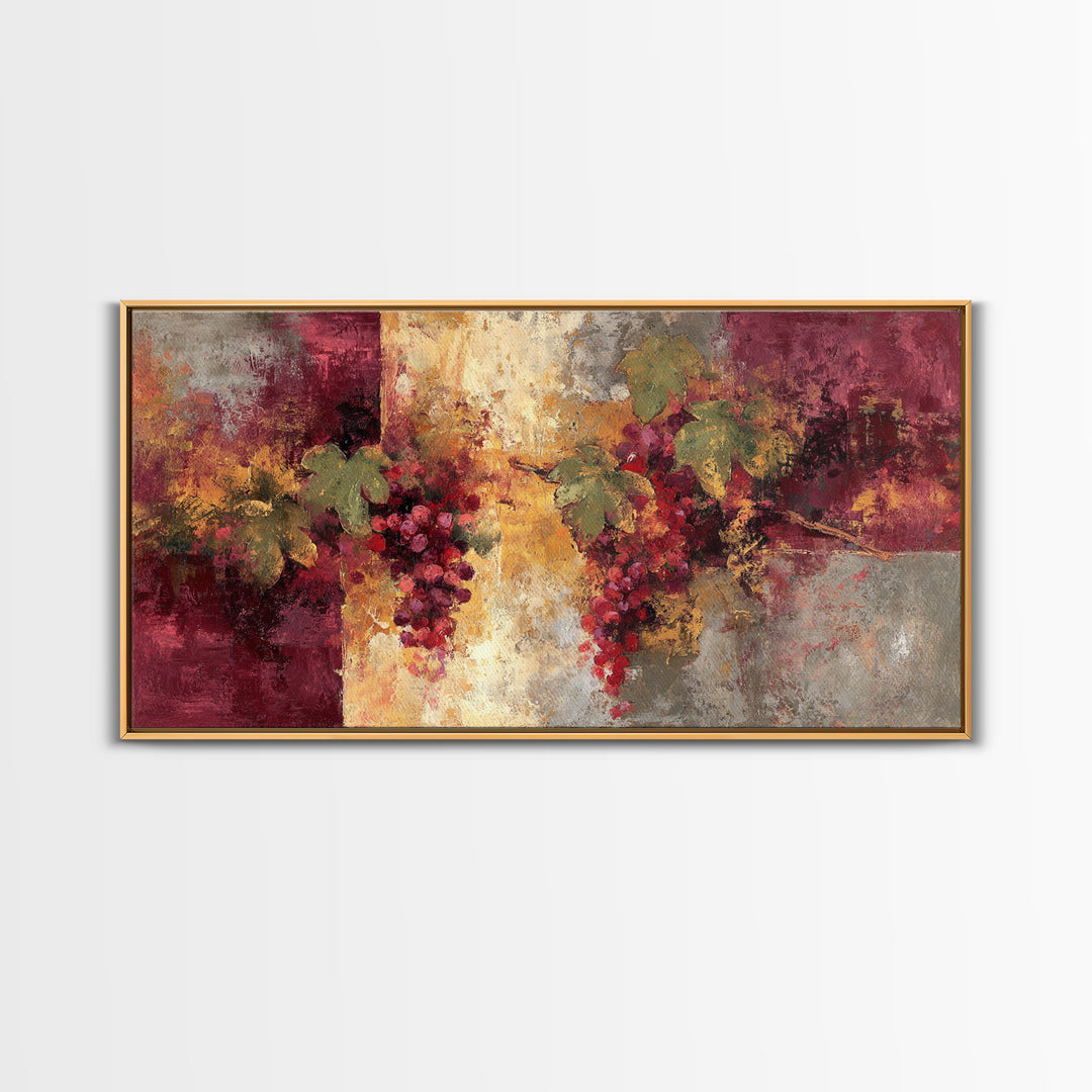 Red Wine Swirl Abstract Framed Canvas Print, Winery Art, Kitchen Art, Winery Decor, Abstract Art, Vineyard, Living Room Art, WIN-2x1-51