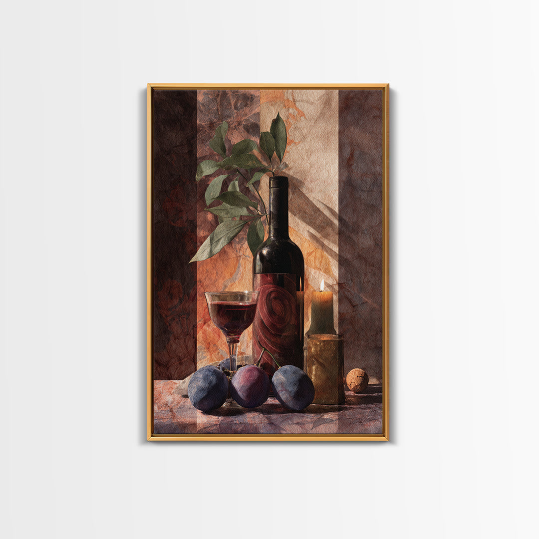 Red Wine Swirl Abstract Canvas Print, Winery Art, Minimalist Decor, Winery Decor, Fine Art, Vineyard, Artwork, Kitchen Decor, WIN-2x3-15