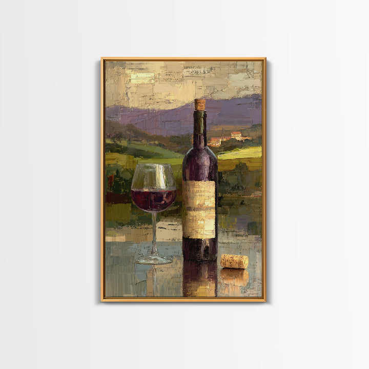 French Vineyard Hills Canvas Print, Winery Art, Gallery Decor, Winery Decor, Fine Art, Vineyard, Wall Art, Home Decor, WIN-2x3-16