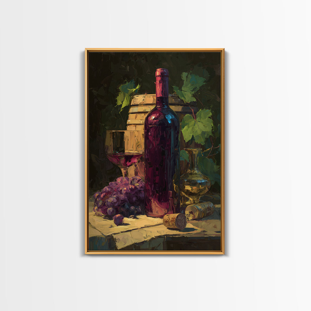 Red Wine Swirl Abstract Framed Canvas Print, Winery Art, Kitchen Art, Winery Decor, Abstract Art, Vineyard, Living Room Art, WIN-2x3-63