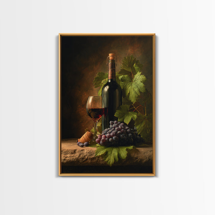 Wine Tasting Flight Rendered as Elegant Still Canvas Print, Winery Art, Art Print, Winery Decor, Oil Painting, Vineyard, WIN-2x3-66