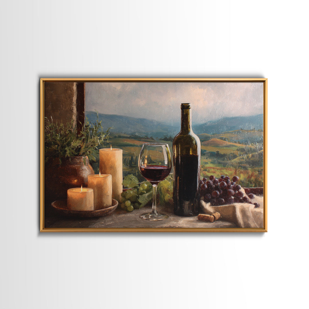 French Vineyard Hills Canvas Print, Winery Art, Preppy Wall Art, Winery Decor, Fine Art, Vineyard, Statement Artwork, WIN-3x2-12