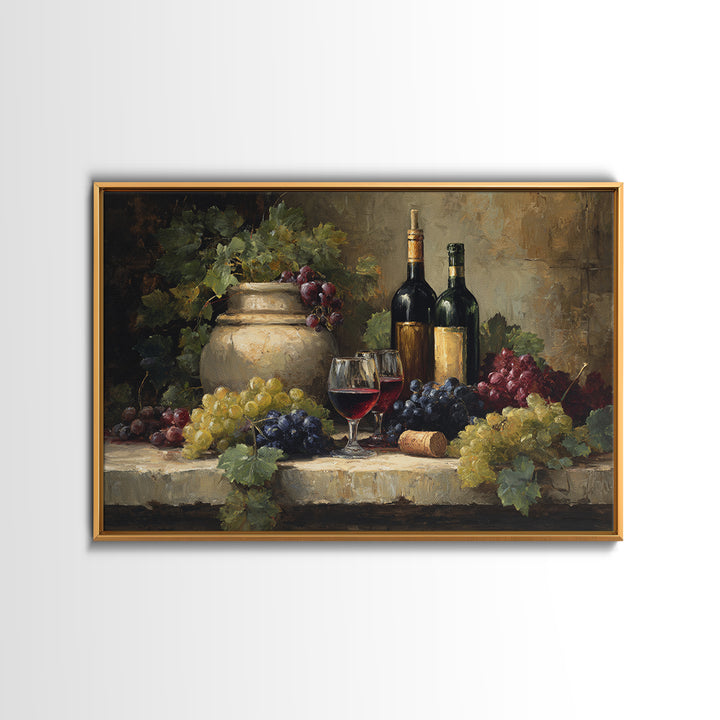 Italian Villa Vineyard Landscape Canvas Print, Winery Art, Gallery Decor, Winery Decor, Fine Art, Vineyard, Wall Art, WIN-3x2-48