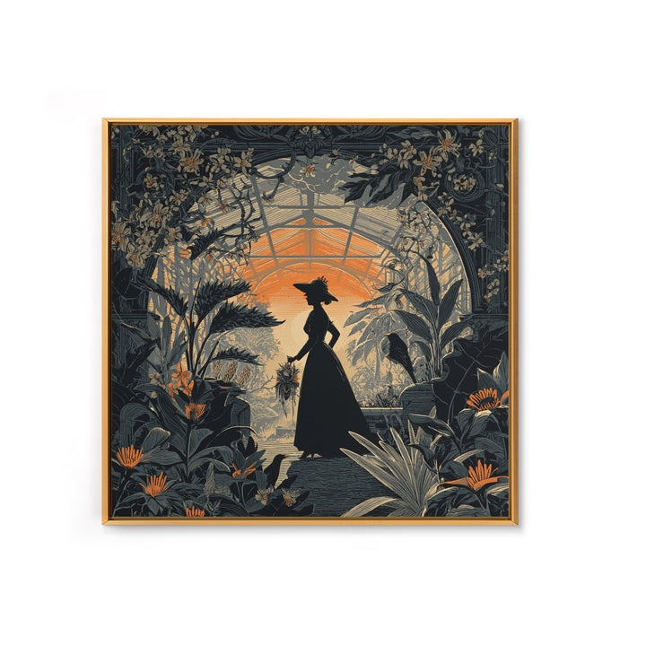 The Witch Queen Greenhouse - Icon Portrait, Halloween Wall Art, Square Wall Art, Framed Canvas Print, Halloween Home Decor, Gothic Wall Art