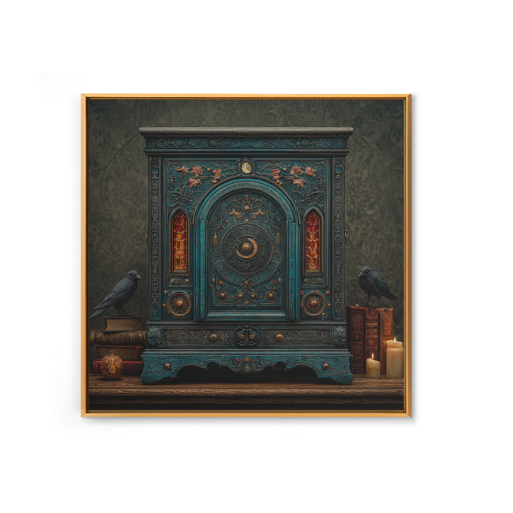 The Witch Astronomical Cabinet - Icon Portrait, Gothic Home Decor, Square Wall Art, Canvas Print, Halloween Home Decor, Gothic Wall Art
