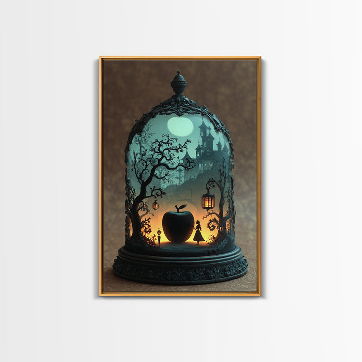 The Poison Apple Reliquary - Icon Portrait, Dark Fantasy Wall Art, Vertical Wall Art, Canvas Print, Halloween Home Decor, Gothic Wall Art