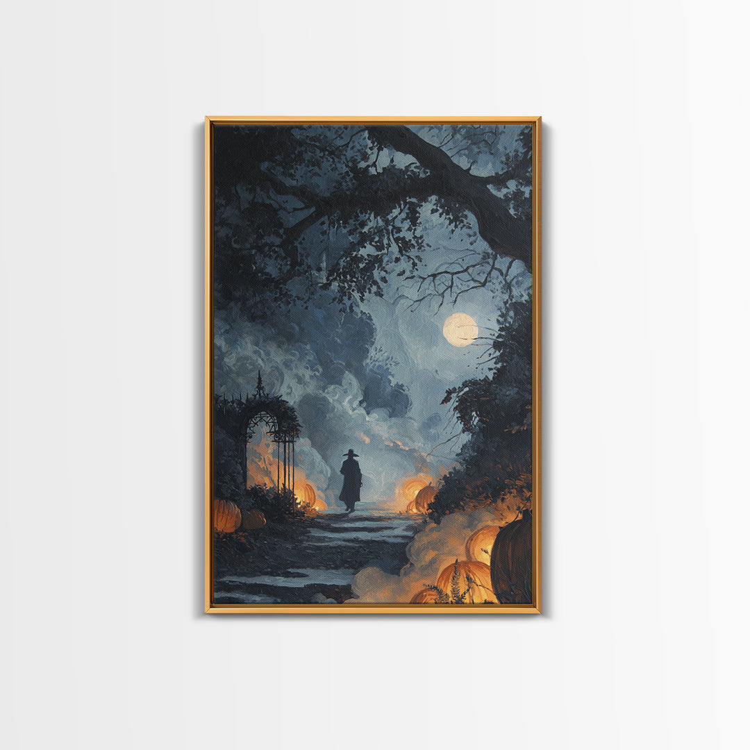 The Grave Gardener Of Yuggoth, Occult Wall Decor, Vertical Wall Art, Canvas Print, Halloween Home Decor, Gothic Wall Art, Horror Wall Art
