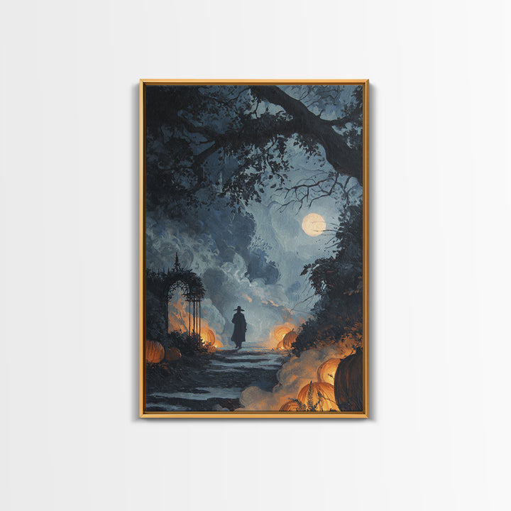 The Grave Gardener Of Yuggoth, Occult Wall Decor, Vertical Wall Art, Canvas Print, Halloween Home Decor, Gothic Wall Art, Horror Wall Art
