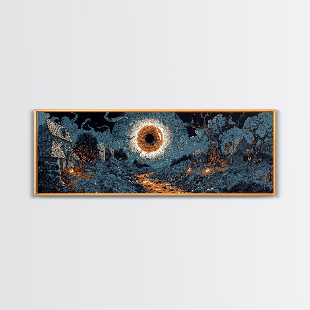 The Grave Gardener Of Yuggoth, Cosmic Horror Decor, Extra Wide Wall Art, Canvas Print, Halloween Home Decor, Gothic Wall Art