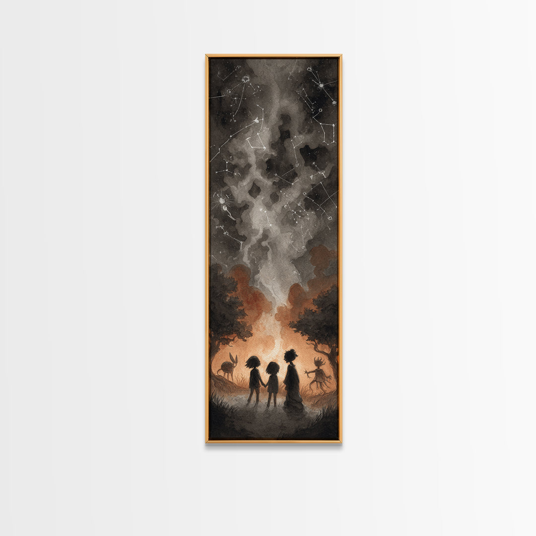 The Children Of The Star Orchard, Lovecraftian Wall Art, Tall Narrow Wall Art, Canvas Print, Halloween Home Decor, Gothic Wall Art