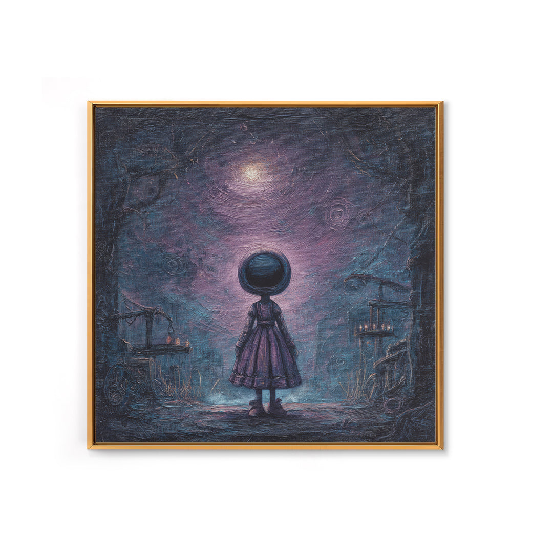 The Doll From Beyond The Void, Macabre Halloween Art, Square Wall Art, Canvas Print, Halloween Home Decor, Gothic Wall Art, Dark Fantasy Art