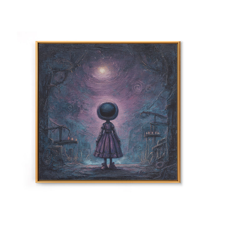 The Doll From Beyond The Void, Macabre Halloween Art, Square Wall Art, Canvas Print, Halloween Home Decor, Gothic Wall Art, Dark Fantasy Art