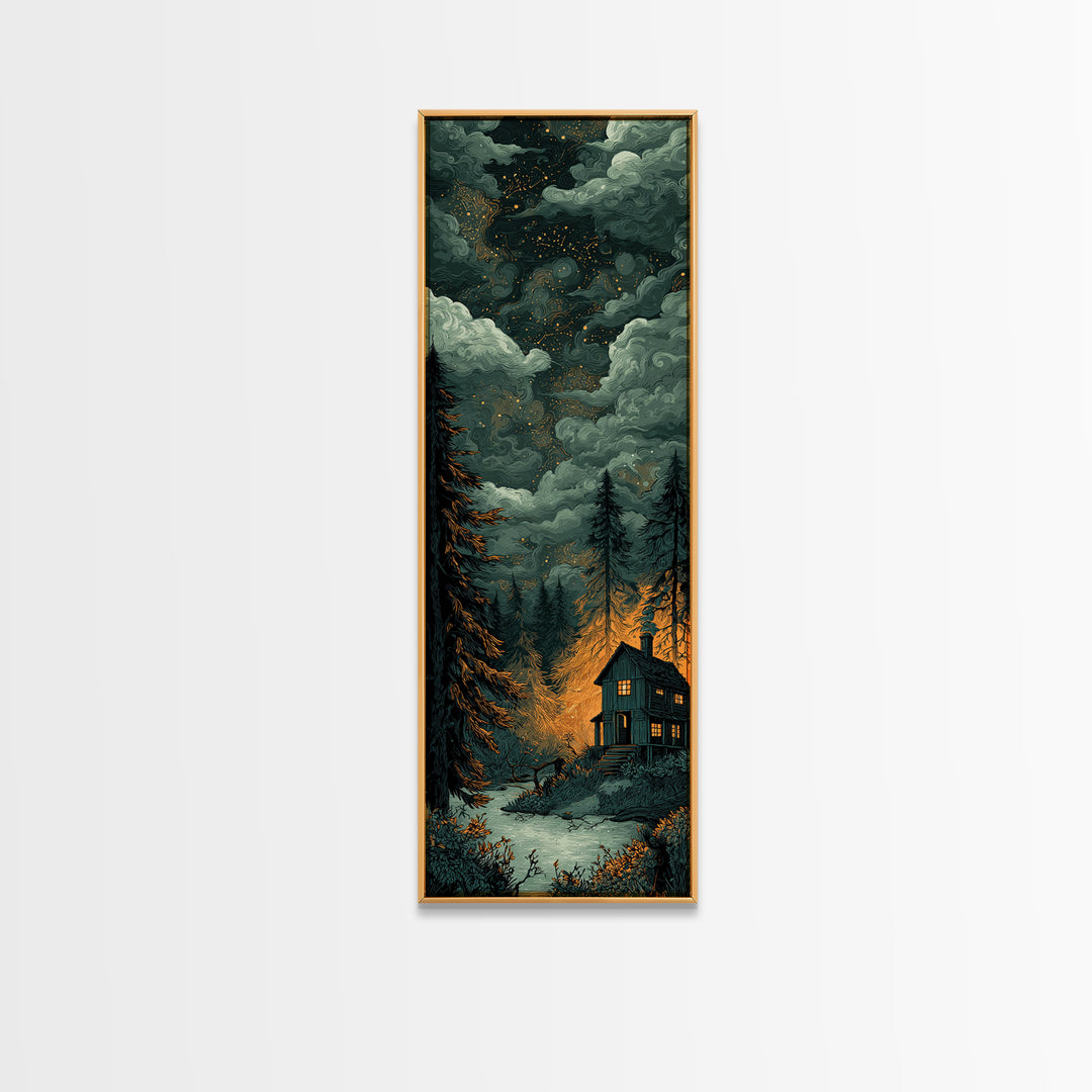 The Doll From Beyond The Void, Dark Fantasy Wall Art, Tall Narrow Wall Art, Canvas Print, Halloween Home Decor, Gothic Wall Art