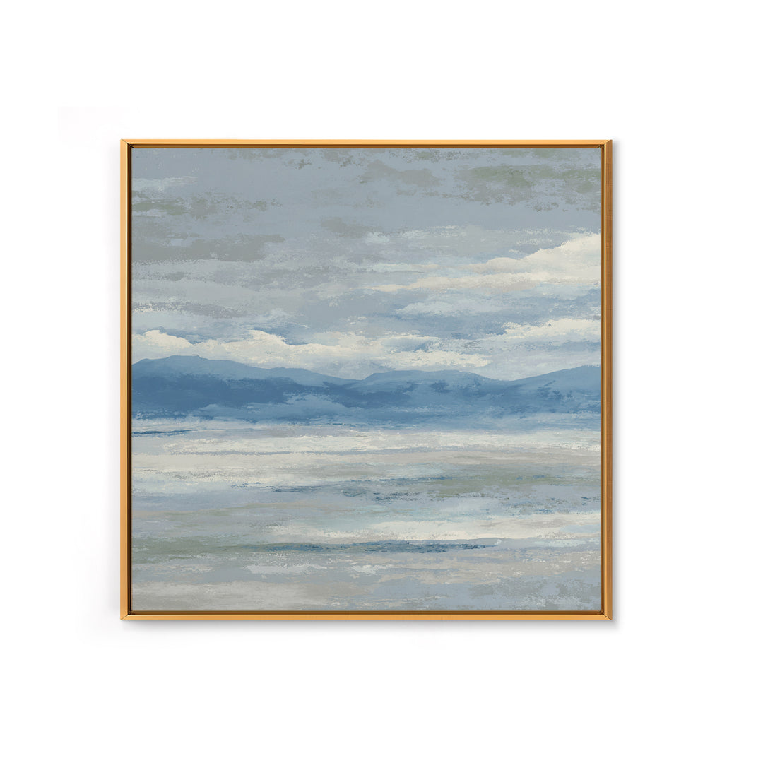Simple Mountain Layers Canvas Print, Waiting Room Art, Digital Art Print, Waiting Room Decor, Watercolor Art, Calm, WRA-1x1-14