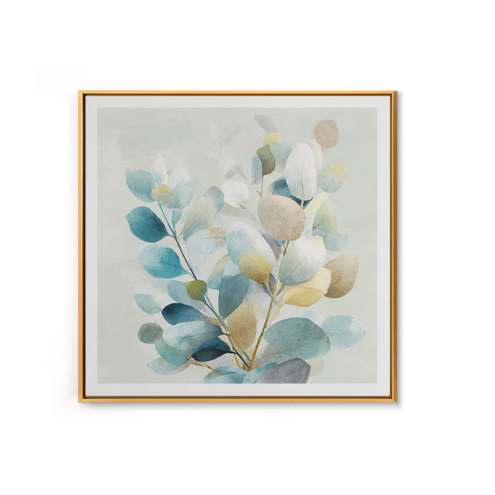 Clean Eucalyptus Leaf Study Canvas Print, Waiting Room Art, Minimalist Art, Waiting Room Decor, Fine Art, Calm, Luxury Decor, WRA-1x1-17