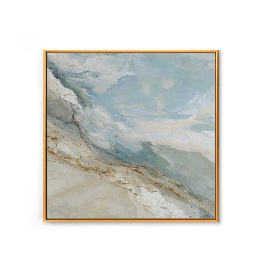 Light Marble Texture Abstract Framed Canvas Print, Waiting Room Art, Dog Wall Art, Waiting Room Decor, Abstract Art, Calm, WRA-1x1-24