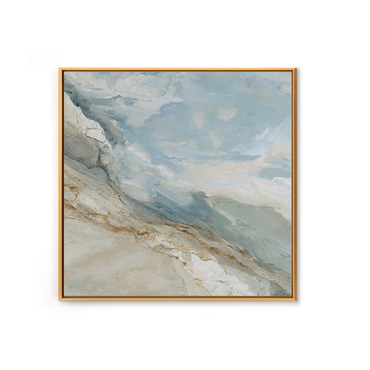 Light Marble Texture Abstract Framed Canvas Print, Waiting Room Art, Dog Wall Art, Waiting Room Decor, Abstract Art, Calm, WRA-1x1-24