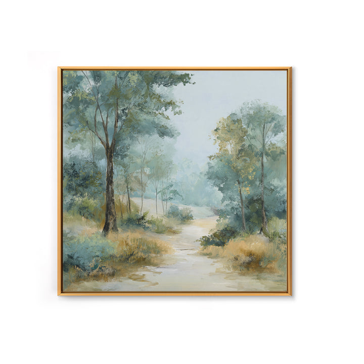 Misty Forest Path Canvas Print, Waiting Room Art, Gallery Wall Art, Waiting Room Decor, Fine Art, Calm, Photography Print, WRA-1x1-35