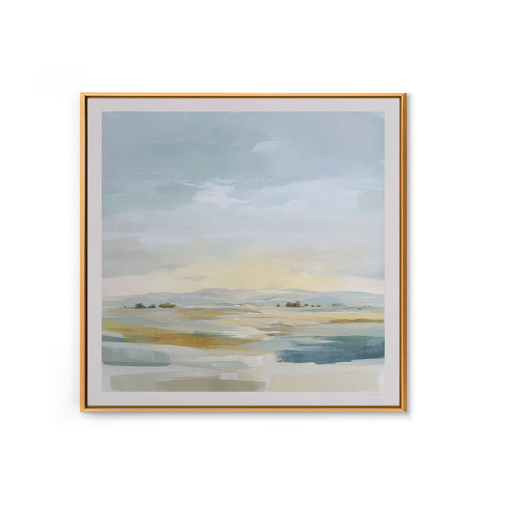 Warm Desert Sunrise Framed Canvas Print, Waiting Room Art, Photography Print, Waiting Room Decor, Calm, Minimalist Decor, WRA-1x1-37