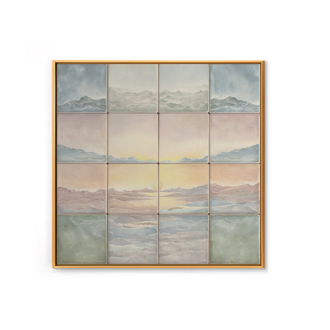 Warm Desert Sunrise Framed Canvas Print, Waiting Room Art, Photography Print, Waiting Room Decor, Calm, Minimalist Decor, WRA-1x1-61