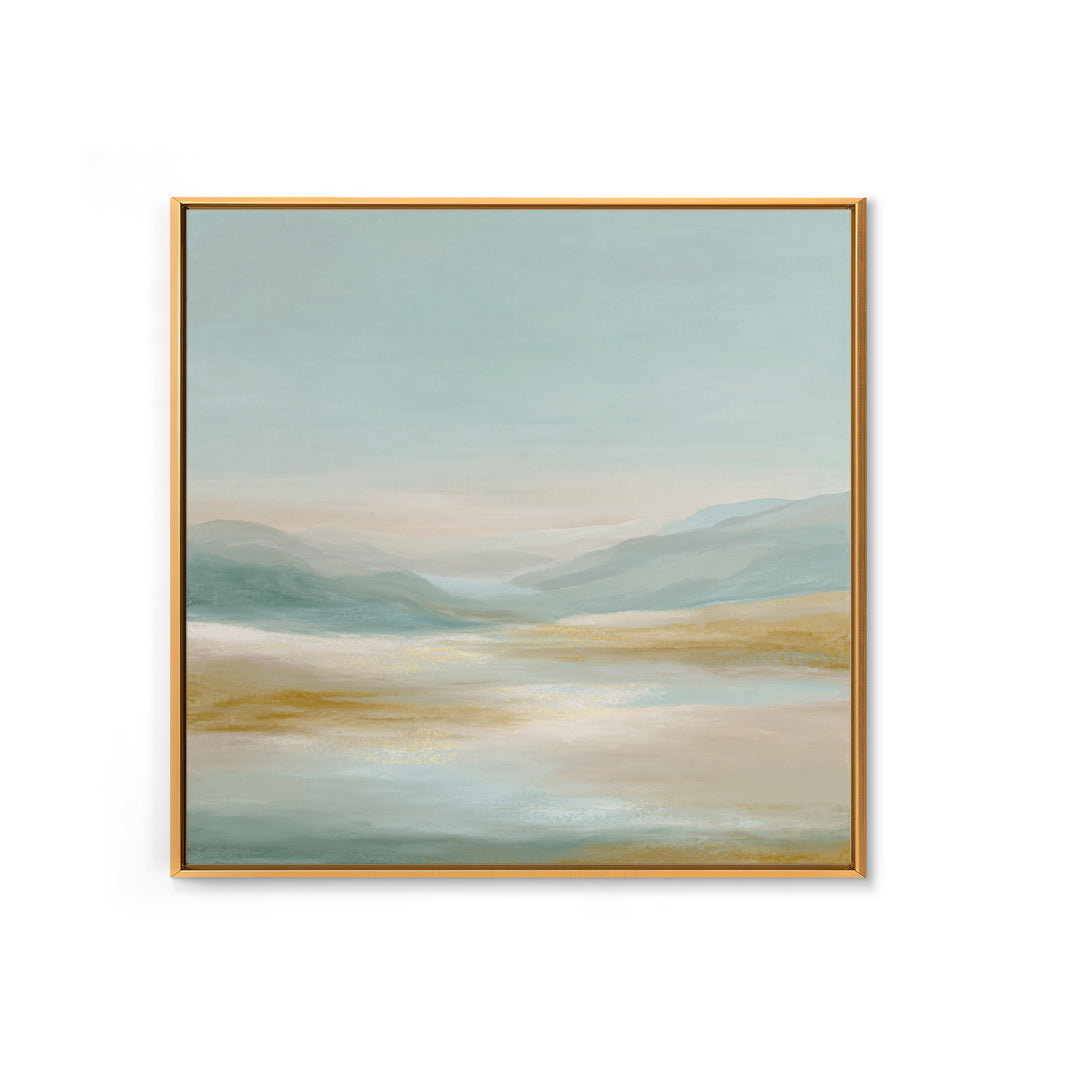 Warm Desert Sunrise Canvas Print, Waiting Room Art, Boho Decor, Waiting Room Decor, Oil Painting, Calm, Printable Wall Art, WRA-1x1-85