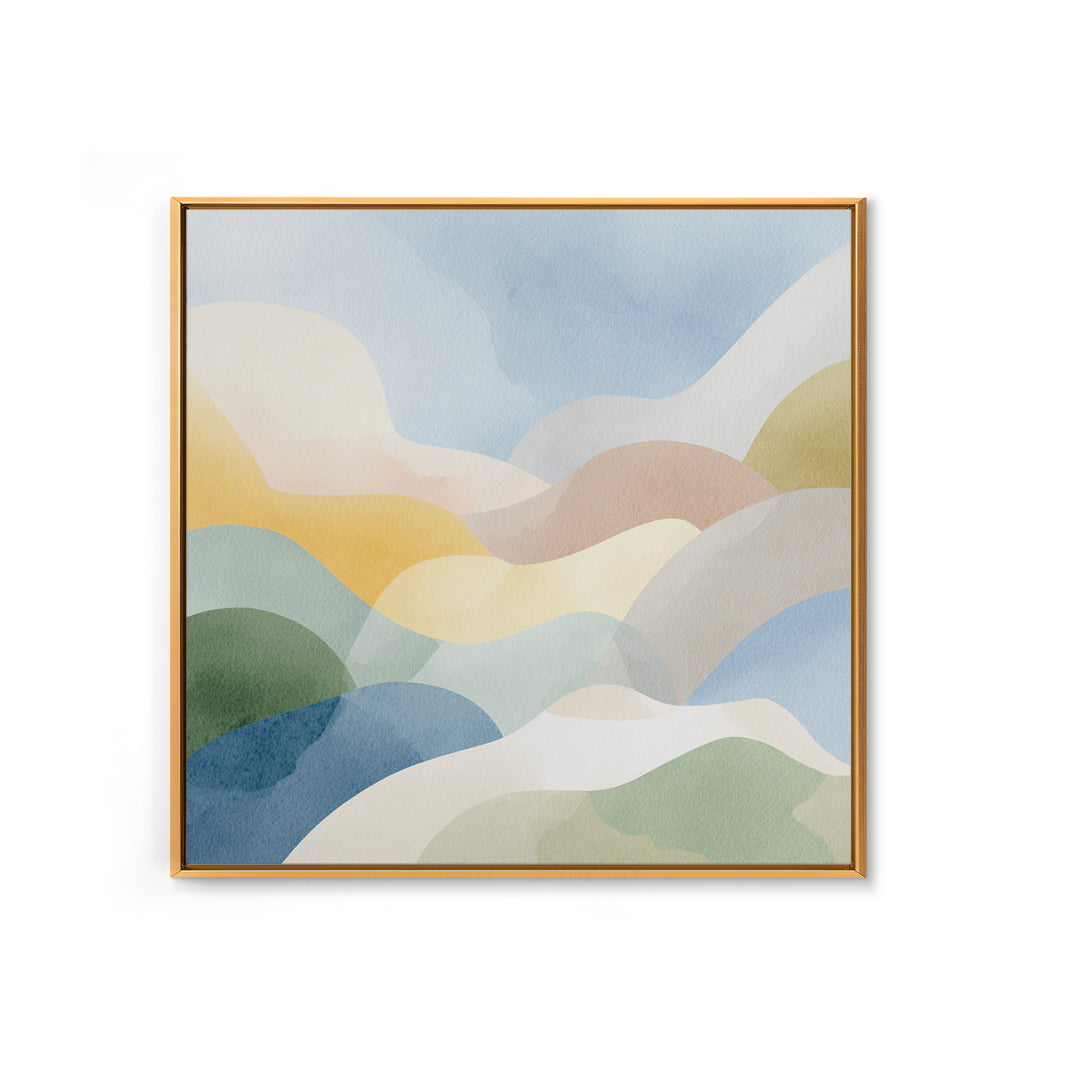 Pastel Rainbow Shapes for Pediatric Spaces Canvas Print, Waiting Room Art, Dental Art, Waiting Room Decor, Fine Art, Calm, WRA-1x1-90