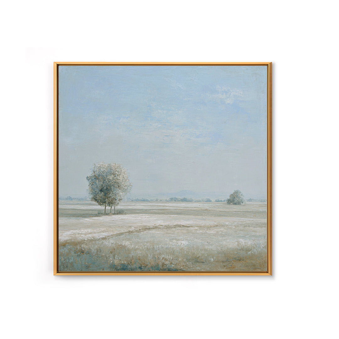 Open Field with Distant Tree Canvas Print, Waiting Room Art, Neutral Decor, Waiting Room Decor, Fine Art, Calm, Wall Art, WRA-1x1-95