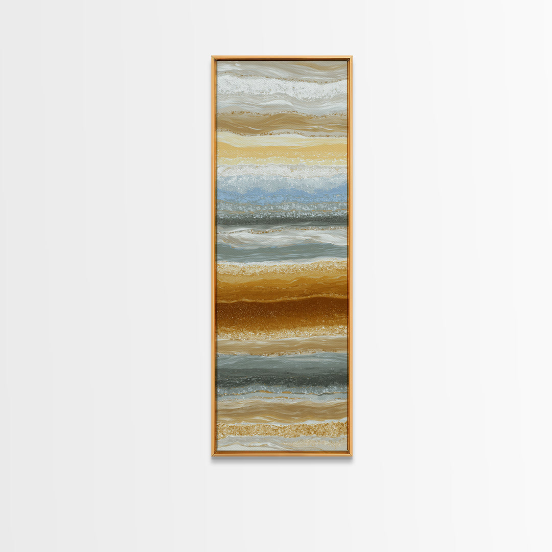 Warm Desert Sunrise Canvas Print, Waiting Room Art, Soundwave Art, Waiting Room Decor, Watercolor Art, Calm, WRA-1x3-1