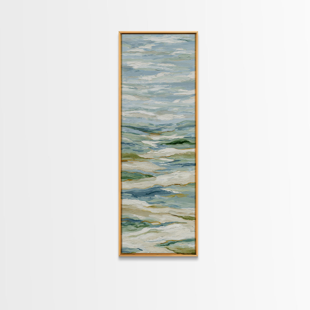 Soft Abstract Waves Canvas Print, Waiting Room Art, Therapy Office Decor, Waiting Room Decor, Fine Art, Calm, Art Print, WRA-1x3-14