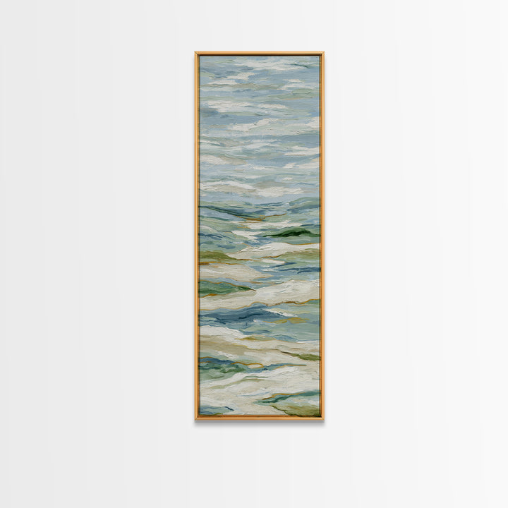 Soft Abstract Waves Canvas Print, Waiting Room Art, Therapy Office Decor, Waiting Room Decor, Fine Art, Calm, Art Print, WRA-1x3-14