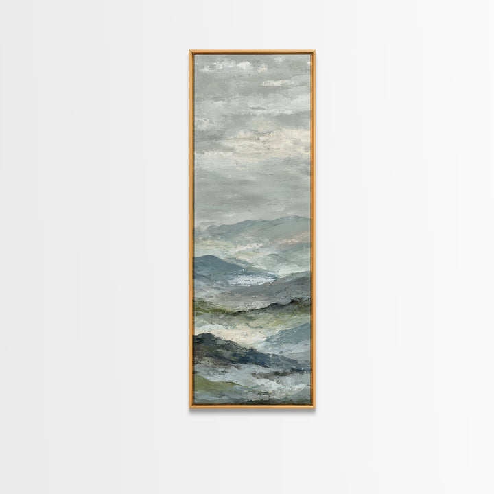 Simple Mountain Layers Canvas Print, Waiting Room Art, Dog Wall Art, Waiting Room Decor, Calm, Boho Decor, Luxury Decor, WRA-1x3-2